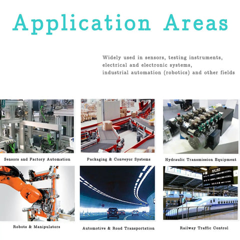 Application areas for rugged IP67 M12 5 pin T connector in industrial automation and field installations.