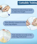 Artojoy 36-inch catheter extension tubing; flexible drain connector for urinary drainage bags, 6-piece, leg bag compatible.