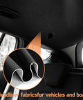 Dapuri suede headliner fabric, black with 4mm foam backing for car interior installation