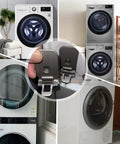Heavy Duty Dryer Door Hinge Replacement Compatible With Lg And Kenmore Models Easy Install Latch Bracket shown from different angles.