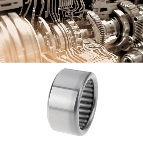 Image of a Two Pack B-128 Needle Bearing Set in bearing steel, three quarters inch inner diameter, one inch outer diameter.