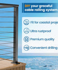 Awesome Level Drilled Aluminum Cable Railing Post That Is Perfect For Your 36 Inch Residential Deck Projects Comes Pre Drilled
