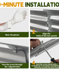 Four-step assembly guide for Galvanized Raised Garden Bed 4x2x1ft Planter Box For Vegetables, Fruits, And Flowers with wing nuts.