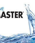 Home Master logo with water splash representing Replacement Whole House Water Filter Cartridge for Big Blue Housings, High Flow 20 GPM Radial Flow GAC Carbon 20 Inch by 4.5 Inch, Removes Chlorine and Chemicals Up to 95 Percent, Up to 100,000 Gallons or One Year.