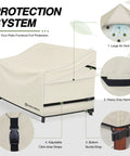 Waterproof Outdoor Bench Sofa Cover For 2 Seater Patio Loveseat Fits 56W 31D 33H Beige Built To Last All Weather Fadeproof