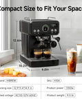Premium 58Mm Espresso Coffee Machine Built Different With A High Octane 20 Bar Pump And Sleek Black Stainless Steel Frame.