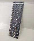 Thread Checker Gauge Tool With 30 Bolt And Nut Sizes For Fast Identification Dual Metric And Standard System 15 Metric And 15 Standard Sizes Board For Quick DIY Repairs, front view of metal board with bolts arranged in rows.