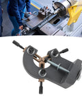 Rock Solid Metal Steady Rest For Mini Lathes With Three Point Grip And Zero Wiggle Room Providing Killer Support For Wood Or Steel Turning On 0618 CJ18 7x12 And 7x14 Models, showing a steady rest for lathe use.