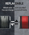 Replaceable strap options for 2500 Lb Boat Trailer Winch With 26 Ft Red Strap Built Tough Steel Hand Crank Winch.