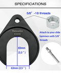 Inner CV Axle Puller Removal Tool 63mm Opening with Nut for Front Wheel Drive Axles, heavy duty attachment specifications