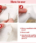 Pearl rivet studs for clothing, 150-pack, white faux pearls with half-hole design for hats, shoes, bags