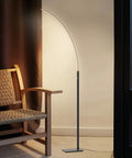 Arc Corner Floor Lamp With Curved LED Design And Touch Dimmer 3000K Warm White Glow Three Brightness Presets For Bedroom
