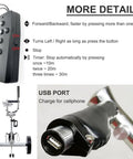Super Chill Three Wheel Electric Golf Cart Foldable Remote Control Trolley remote control features and USB port for charging devices.