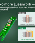 Green HVAC flare tool for 1/4–3/4 in copper tubing, with slide limiter and metal flare head