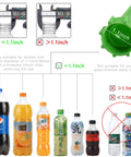 Compatibility diagram for 24 Pack Self Watering Spikes for Plants, Hands Free Outdoor Automatic Waterer with various bottle sizes.