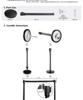 Round Top Brass Plated Stanchions Set Of 2 Posts With 79.5-Inch Velvet Rope For Crowd Control assembly instructions and parts list