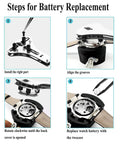 Steps for using Watch Battery Replacement Tool Kit With 3 Point Large Wrench, 18 Bit Set, Pro Grade Adjustable Case Back Opener.