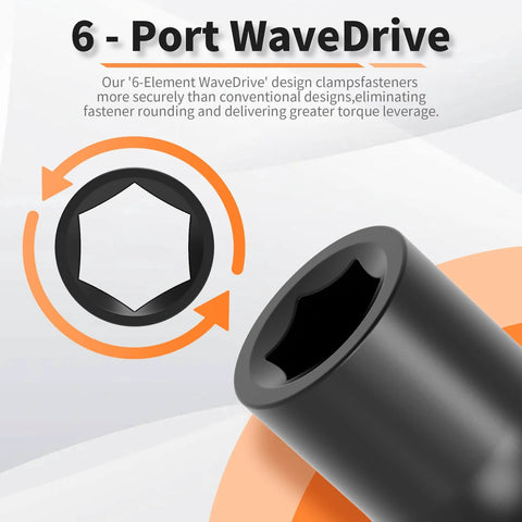 Close-up of 6-point 12mm Impact Socket 1/2 Inch Drive Shallow Lug Nut Flip Socket Chrome Moly Steel for Car Repair Mechanics