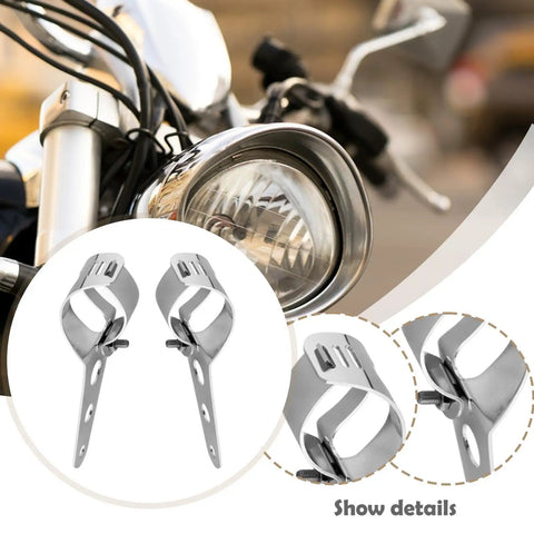 Heavy Duty Two Headlight Mount Bracket For Front Fork Tubes 35mm To 48mm Clamp Holder with motorcycle headlight