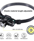 HP900 Diving Headlamp Rechargeable 3000 Lumen Ultra Bright Scuba Flashlight with adjustable strap and LED chip