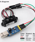 Dead Precise Micro Lidar Sensor Module For Drone And Robot Building Featuring Time Of Flight Laser Ranging From 0.1 To 12 Meters With Hella Fast 1000 Hertz Frame Rates For Legend Weekend Projects with connection diagram and wires.