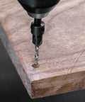 Three Piece Countersink And Drill Bit Set With Hex Wrench, Includes Sizes Six, Eight And Ten, Drills Pilot Holes Countersinks And Counterbores In One Easy Step, Quarter Inch Hex Shank Fits Impact Drivers And Drill Drivers drilling wood