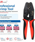 Deutsch DT Connector Kit Bundle With IP68 Waterproof 2 3 4 6 8 12 Pin Plugs shown with professional crimp tool for 14-18 AWG.