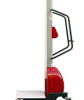 Heavy Duty Electric Lift Work Positioner Truck With 330 Lbs Capacity And 59 Inch Platform Rise For Easy Maintenance, side view.