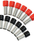 Wire Ferrules Kit For 1 AWG, 100 Pcs Black And Red, Tube Type Crimp Connectors For Electrical Wiring, Copper And PP Housing, Durable And Safe, Easy To Crimp, Great For Automotive And Home Wiring Projects, red and black ferrules