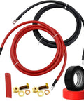 10 Foot 8 AWG Trolling Motor Battery Cable Extension Kit With Ring Terminals For 12V 24V 36V And 48V Systems Heavy Duty