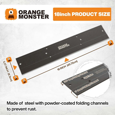 Heavy Duty 18 Inch Sheet Metal Bender for HVAC Ductwork with steel construction and rust-resistant coating.