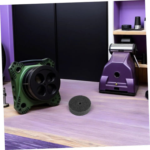 Nylon Polishing Buffing Wheels Set Includes 6 Pcs With 10mm Hole Ultra Fine Finish For Smooth Car Metal And Furniture Work Without Damage on workbench.