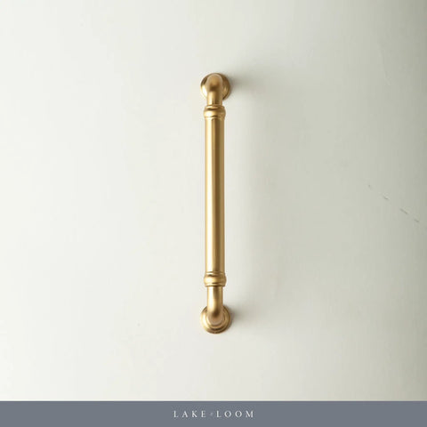Brass Gold Cabinet Handles Two Pack 5 Inch 128mm Solid Zinc Alloy Drawer Pulls For Cabinets, Dressers, And Furniture