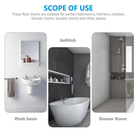 Copper Bathtub Drain Stopper, Push-top Waste Round Slotted showcased in various bathroom settings, including wash basin and shower room.