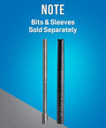 Bits and sleeves for Lexan Wire Wrapping Tool G200 R3278 for 18 AWG 1.00 mm up to 32 AWG 0.20 mm displayed separately.