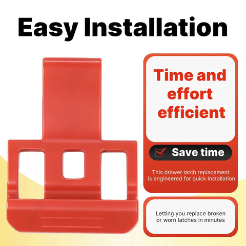 Tough As Nails Replacement Latches For Drawer Tool Boxes In Bright Red 2 Pack with easy install feature for tool drawer security.