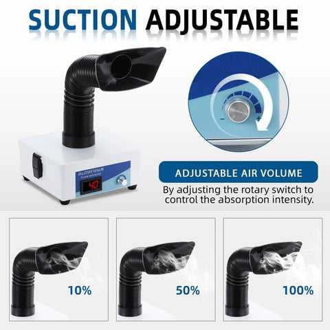 Compact Desktop Fume Extractor For Soldering And DIY Repairs With A 3 Stage Filter HEPA Plus Carbon Portable Smoke Absorber with adjustable suction