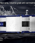 Top Shelf Badass 4 Inch Precision Milling Vise For Cnc And Drill Press, blue cast iron construction with rust-resistant coating.