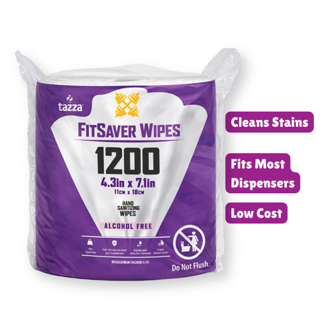 Bulk Wipes 4 Pack 1200 Count Durable Pre Saturated Cleaning Wipes For Gym Equipment Benches Mats And Machines Penny Per Wipe Savings Plus High Capacity Sanitation For Busy Gyms pack label.