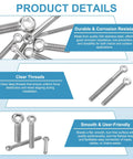 Six Pack Of M5x20mm Shoulder Swing Eye Bolts Made From Tough 304 Stainless Steel For Heavy Duty Rigging Hardware And Marine Attachments That Are Straight Up Badass And Grip Your Rig Tight With Zero Drama, showcasing durable stainless steel.