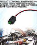 Mechanic installing Mercedes Benz Ambient Air Temperature Sensor Replacement For Exterior Temperature Sensor And Plug Kit Direct Fit OEM 0075421318 0005428418 5S11829 Compatible With Most Mercedes Models in engine bay