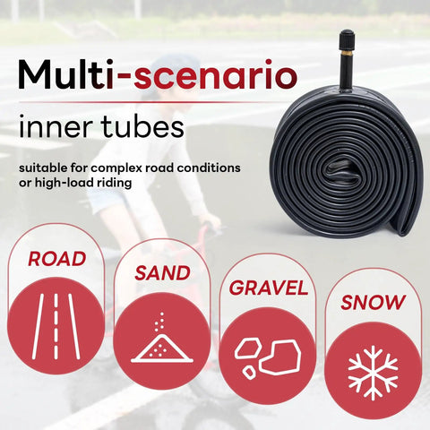12.5 Inch Bike Inner Tube Fits Twelve And A Half By One Point Seven Five To Two Point Two Five Inch Schrader Valve AV32mm Replacement Tube