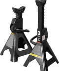 Heavy Duty 3 Ton Steel Jack Stands Pair Built Tough For Cars And Light Trucks 6000 Lb Capacity With Forged Steel Welded Frame