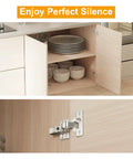 Set Of 2 Frameless Inset Cabinet Hinges With Soft Close Concealed European Style Clip On Mount For Frameless Cabinets Flush Door Look Fifty Percent Faster Install No Fuss Upgrade For Your Kitchen Or Bath on open kitchen cabinet door
