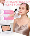 5 Inch Digital Scalp Camera For Skin Health Analysis With 50x And 200x Lenses in spa setting with model and screen display