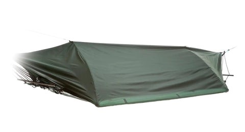 Forest Green Hybrid Ground Tent Or Hammock With Strap Bundle For Car Camping And Backpacking, All In One Tent Hammock setup