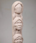Learn To Carve A Native American Chief Face With A 12 Inch Hand Cast Resin Study Stick Kit with practice faces visible