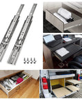 1 Pair Heavy Duty Soft Close Drawer Slides With Metal Ball Bearing Rails For Kitchen Cabinets 26 Inch Smooth Glide Runners