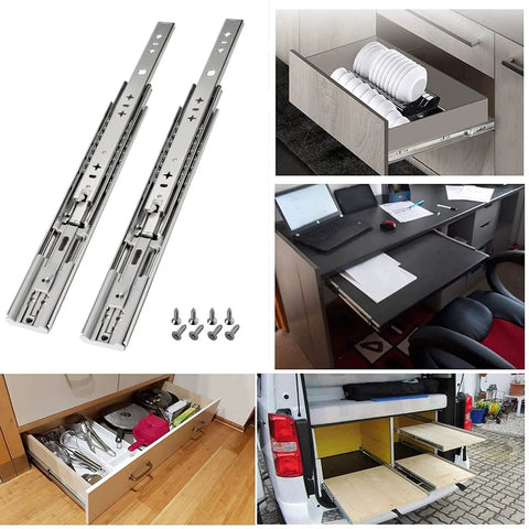 1 Pair Heavy Duty Soft Close Drawer Slides With Metal Ball Bearing Rails For Kitchen Cabinets 26 Inch Smooth Glide Runners