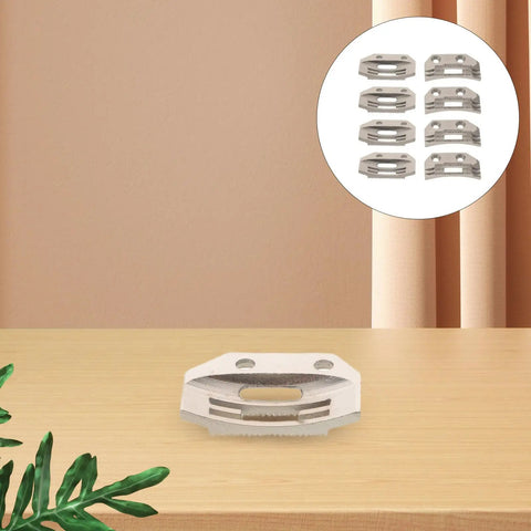 Workhorse Industrial Sewing Machine Feed Dog Alloy Needle Plate Set 8Pcs With High Traction Feeding And Quiet Operation For Umbrella Fabric And Textile Garment Factory Spare Parts, alloy part